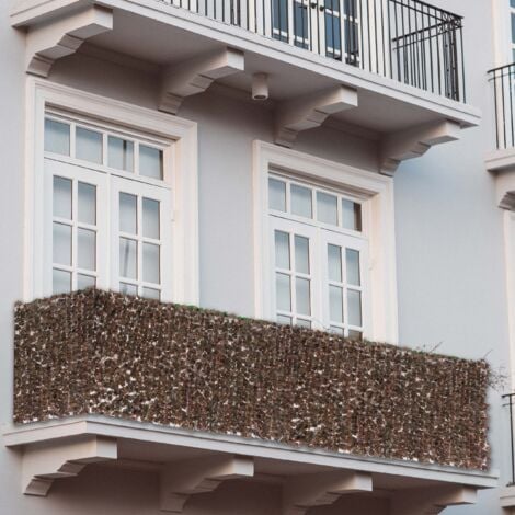 [JAMAIS UTILISÉ] Pare-vue de balcon N77, pare-vue pare-vent, 500x100cm érable brun