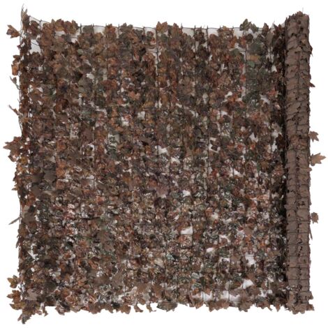 [JAMAIS UTILISÉ] Pare-vue de balcon N77, pare-vue pare-vent, 500x100cm érable brun