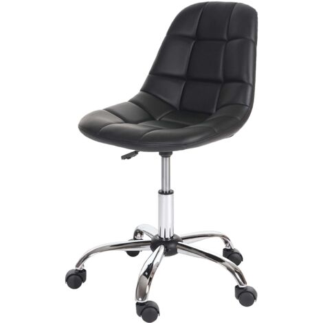 [JAMAIS UTILISÉ] Fauteuil de bureau Lier, chaise pitovante, siège baquet, similicuir, noir (1/5)
