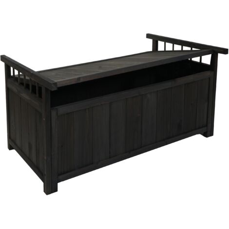 Outsunny Banc De Jardin 3 Places Style Rustique Chic Accoudoirs Roues Charette Bois Sapin Traité Carbonisation | France