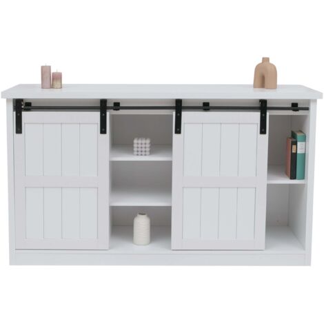 Meuble De Rangement Chambre Armoire Conteneur FBasic Avec Portes - 158,3cm Hauteur - Noyer/blanc - Fabrication Italienne - Rangement Bureau Armoire Noyer Blanc