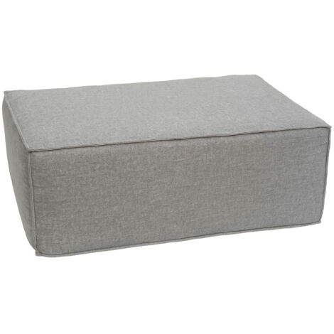 [JAMAIS UTILISÉ] Ottomane/accessoires pour canapé HHG-399, pouf repose-pieds, chaise longue, tissu/textile 300 g/m² 38 x 97 x 70 cm, gris clair (1/5)