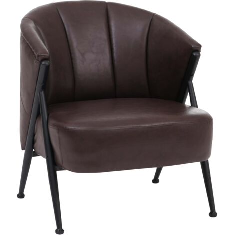 Fauteuil teck et cuir RETRO | Cocktail Scandinave