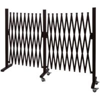 HHG – Barrière de sécurité extensible pour chien – Aluminium thermolaqué – Hauteur 109cm – Largeur 60-530cm – 4 roulettes avec frein