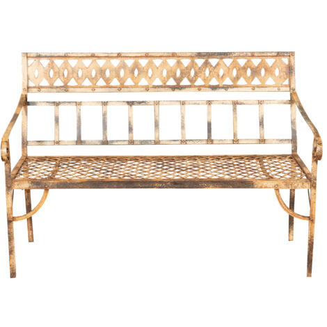 Eisenbank für den Außenbereich, 129 x 66 x 90 cm, Garten und
