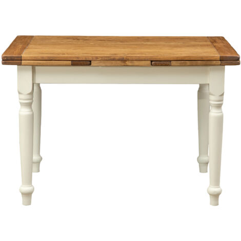 Massivholztisch 120x80 cm Ausziehbarer Tisch Ess- und Küchentisch Hergestellt in Italien Handgefertigter rechteckiger Couchtisch