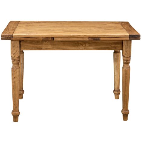 Massivholztisch 120x80 cm Ausziehbarer Tisch Ess- und Küchentisch Hergestellt in Italien Handgefertigter rechteckiger Couchtisch