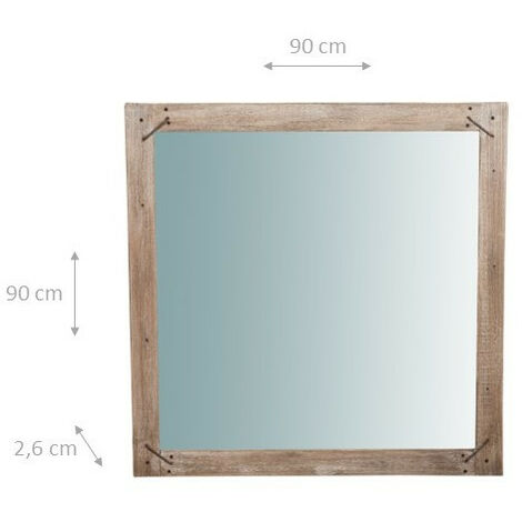 Tatuo Quadratische Wandspiegel Set – 4 Stück, Je 30,5x30,5 Cm, Reinweiß | Rustikale Bauernhaus-Deko Für Bad & Wohnzimmer
