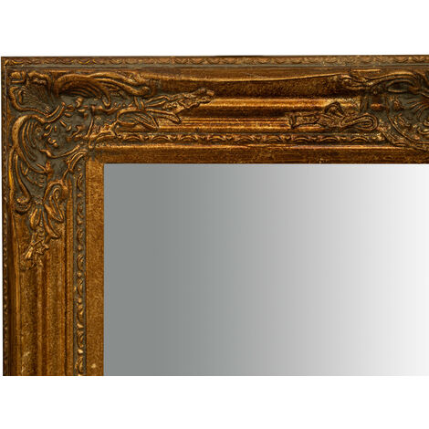 Kleiner Goldener Wandspiegel Im Barockstil – Dekorativ & Praktisch Für Tisch Oder Wand (ca. 28x24 Cm)