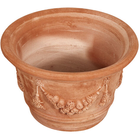 TerrakottaTopf für Pflanzen 52x34 cm, großer OutdoorTopf, Gartentöpfe