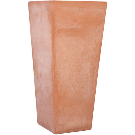 Decorspace Vase Mit Doppelrand – Aus Kunstharz, Wetterfest Für Garten & Terrasse, Made In Italy (Terrakotta, 40 Cm)