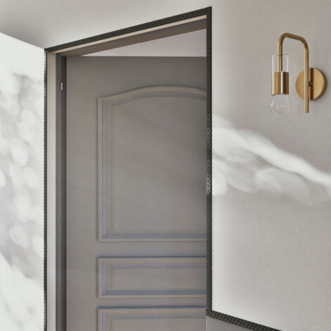 Moulure murale décorative en bois MARAIS - 0,6 x 2,6 x 100 cm - Brut sans peinture - Cimaise - Plinthe - Baguette d'ornement