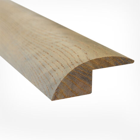 Barre de Seuil en Bois Chêne Massif Verni Mat - Aspect Bois Brut - 19x52x1200mm - Rattrapage de Niveau