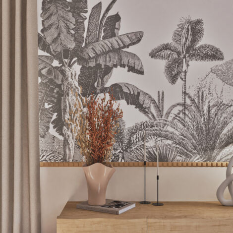 Moulure murale décorative en bois PONT NEUF - 3,5 x 100 cm - Brut sans peinture - Cimaise - Plinthe - Baguette d'ornement