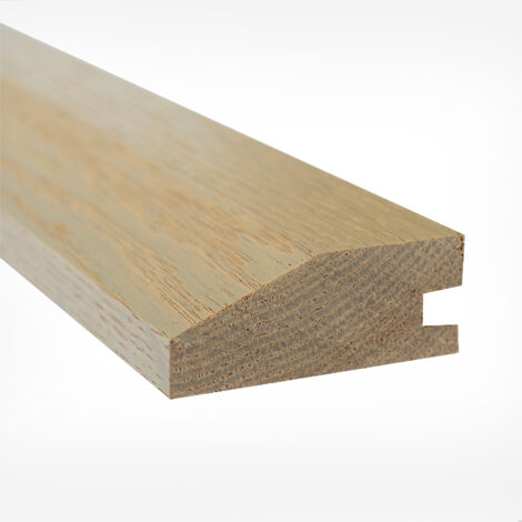 Barre de Seuil en Bois Chêne Massif Verni Mat - Aspect Bois Brut - 20x50x1200mm - Rattrapage de Niveau - à la Suisse