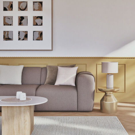 Moulure murale décorative en bois TORSADE 18,5 - 1,85 x 100 cm - Brut sans peinture - Cimaise - Plinthe - Baguette d'ornement
