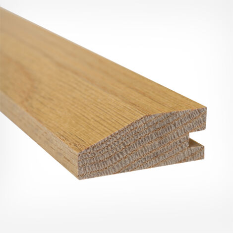 Barre de Seuil en Bois Chêne Massif Verni Mat- Aspect Naturel - 20x50x1200mm - Rattrapage de Niveau - à la Suisse