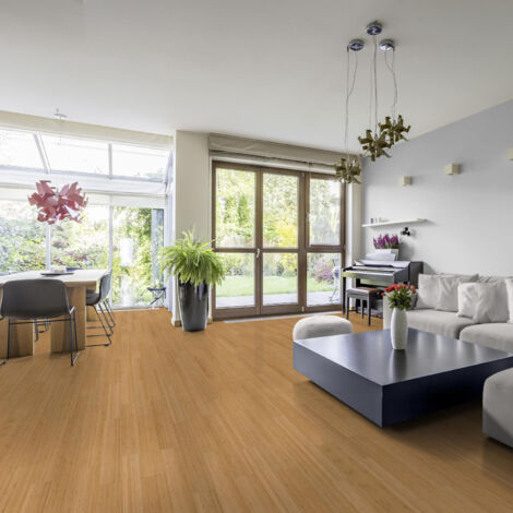 Parquet Massif Bambou Vertical Verni Ambre - 15x96x960mm - 2,489 m²