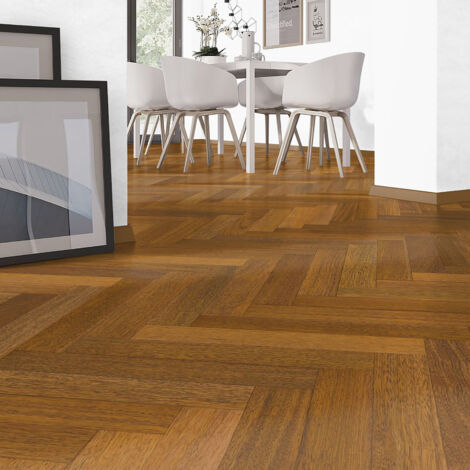 Parquet Massif Bois de Merbau Verni Baton Rompu - 15x90x540mm - 0,583 m²