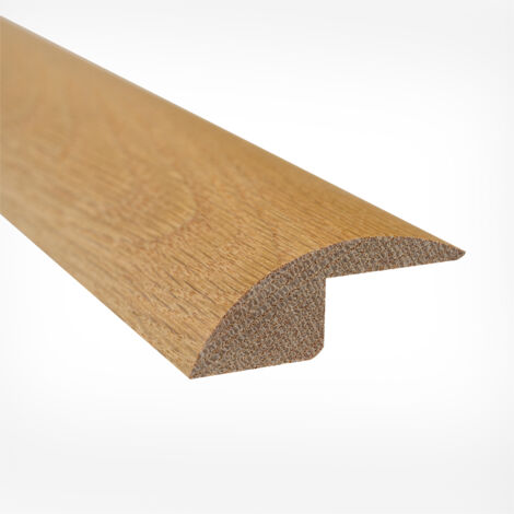 Barre de Seuil en Bois Chêne Massif Verni Mat- Aspect Naturel - 19x52x1200mm - Rattrapage de Niveau