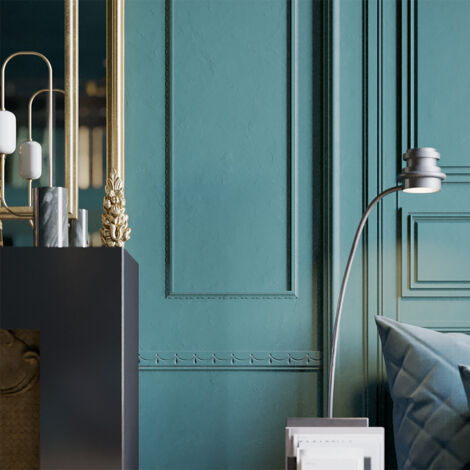 Moulure murale décorative en bois ROYALE - 3 x 100 cm - Brut sans peinture - Cimaise - Plinthe - Baguette d'ornement