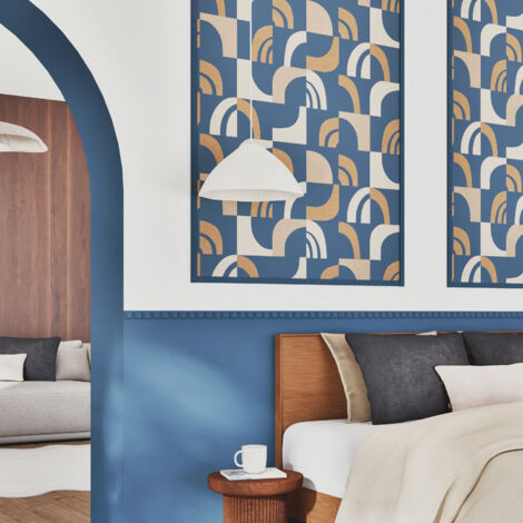 Moulure murale décorative en bois CRENEAU - 1 x 2,4 x 100 cm - Brut sans peinture - Cimaise - Plinthe - Baguette d'ornement