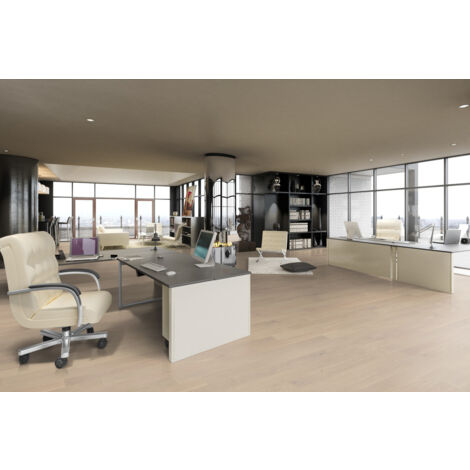 Parquet contrecollé en bois chêne verni Aspect brut- 12/3,2 x 160 x 800-1800 mm - 2 m² - Click 5G HELSINKI