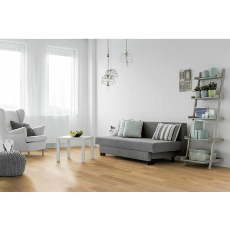 Parquet contrecollé en bois chêne baton rompu verni naturel - 14/2,5 x 180 x 1092 mm - 1,37 m² - Aspect Rustic CANNE BIS