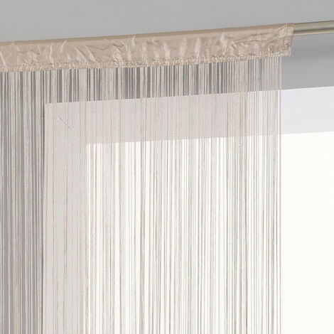 Atmosphera – Rideau fil 90 x 200 cm – 100% polyester – Passage de tringle tissé – Lavable en machine à 30° – Décoration intérieure moderne