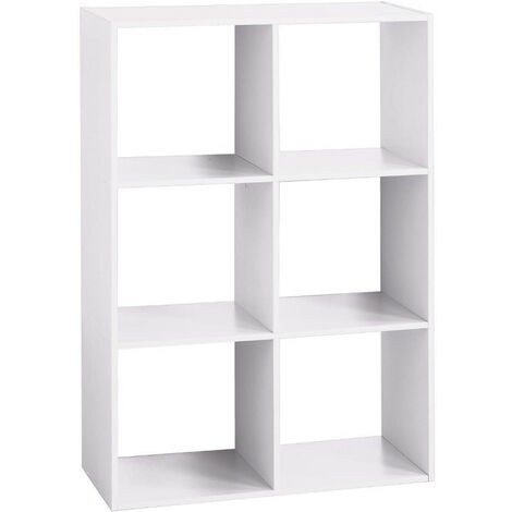 Atmosphera – Étagère 6 cases Mix – Bibliothèque enfant – Dimensions L. 67,5 x P. 32 x H. 100,5 cm – Panneau de particules – Montage à assembler soi-même