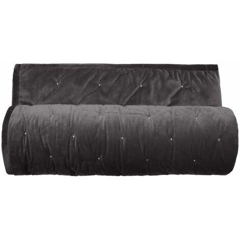 Couvre lit velours matelassé surpiqué "Gipsy" toutes dimensions Vent du sud - Gipsy Bison - 180 x 240 cm pour lit 1 place