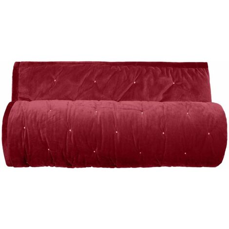 Couvre lit velours matelassé surpiqué "Gipsy" toutes dimensions Vent du sud - Gipsy Pourpre - 240 x 260 cm pour lit "King Size"