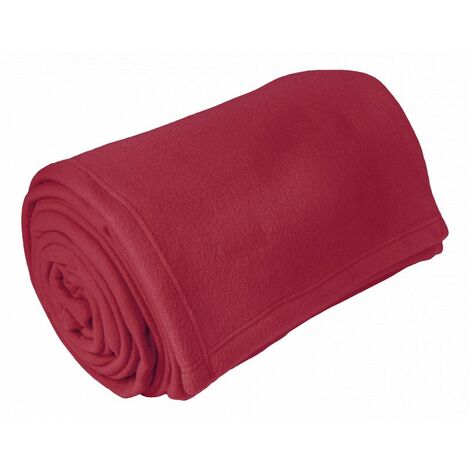 Couverture polaire "Teddy Non feu - Norme NF EN ISO 12952" toutes dimensions Toison d'or - Teddy Framboise - 240 x 300 cm