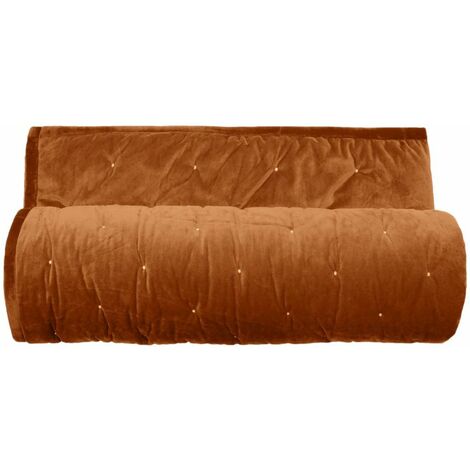 Couvre lit velours matelassé surpiqué "Gipsy" toutes dimensions Vent du sud - Gipsy Camel - 220 x 240 cm pour lit 2 places