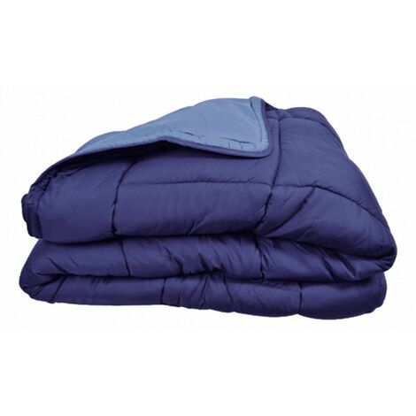 Couette chaude Bicolore Gamme Microfibre "Cocoon Non feu - Norme NF EN ISO 12952" toutes dimensions Toison d'or - Cocoon Gitane Azur - 240 x 260 cm pour lit King size