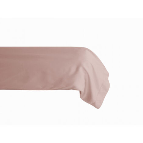 Taie de traversin percale pur coton peigné longues fibres 80 fils/cm² Vent du sud - Rose - 43 x 195 cm