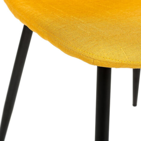 Lot de 2 chaises style scandinave Tyka Atmosphera - Couleur: Jaune