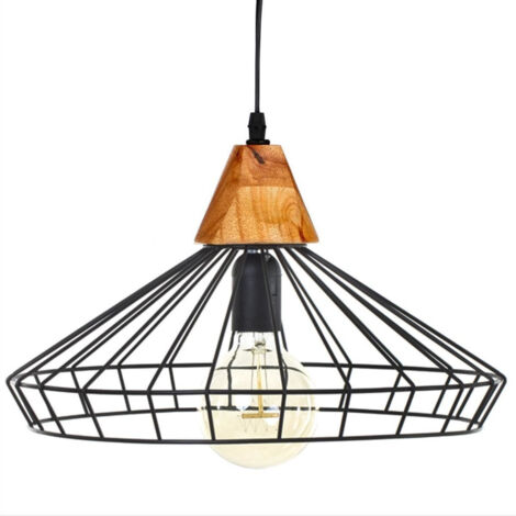 Suspension fil en métal "Ben" 38 x 22,5 cm Atmosphera - Noir - (1/3)