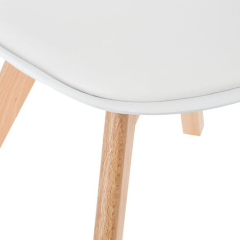 Chaise style scandinave Baya Atmosphera - Blanc - Blanc - (1/2)