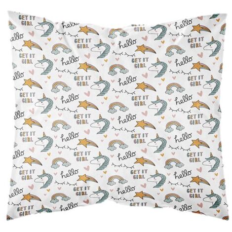 Parure de couette 140 x 200 "Lucky Girl" Réversible 100% Coton / 57 Fils/cm² (1/2)