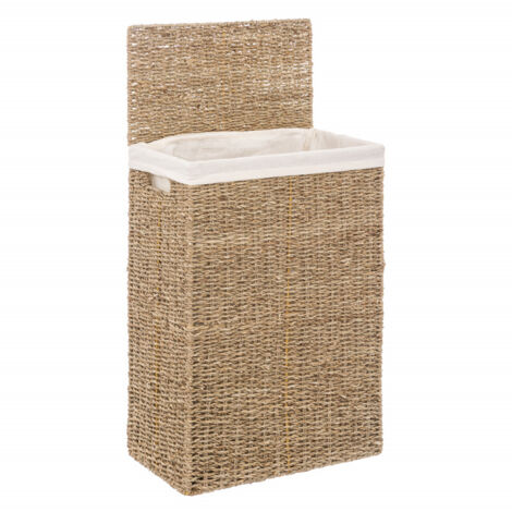 Atmosphera – Panier à linge en roseau rectangle 40 litres – Dimensions L. 38 x P. 22 x H. 55 cm – Poids 2.133 kg – Design chic et discret