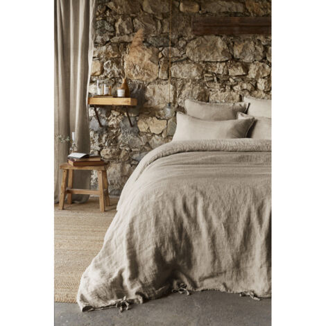 Housse de couette "Soline" toutes dimensions Lin lavé - Soline Sable - Housse de couette 240 x 220 cm - Soline Sable - (1/2)