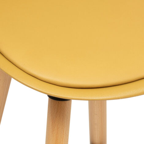 Tabouret bar déco style scandinave "Maxon" Atmosphera - Ocre - Ocre - (1/3)