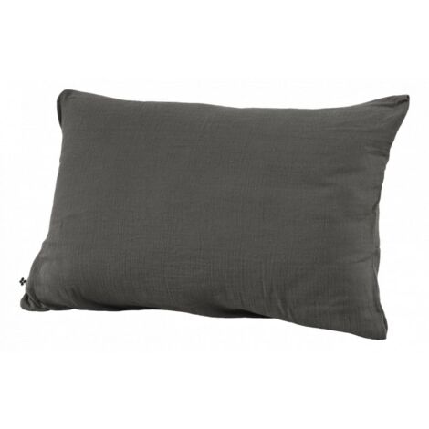 Taie d'oreiller "Gaïa" 60 x 60 cm & 50 x 70 cm "Gaze de Coton" - Gaïa Granit - 50 x 70 cm - Gaia Granit - (1/3)