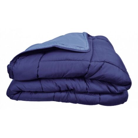 Couette chaude Bicolore Gamme Microfibre "Cocoon Non feu - Norme NF EN ISO 12952" toutes dimensions Toison d'or - Cocoon Gitane Azur - 200 x 200 cm pour lit en 120 cm