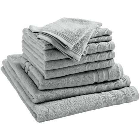 Pack complet 10 pièces "Spa" salle de bain / 400 gr/m² - Couleur: "Spa" Perle
