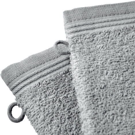Lot De 2 Gants De Toilette éponge "Spa" - 15x21 Cm, 400 G/m², 100% Coton - Très Absorbant, Doux, Pour Visage Et Corps
