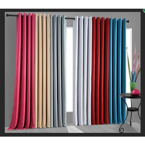 Lot de 2 Rideaux occultant 140 x 260 cm "Night" Menthe