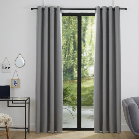 Lot de 2 Rideaux occultants 140 x 260 cm "Night" Nuage - Gris - 2 Panneaux occultant 140 x 260 cm (1/3)
