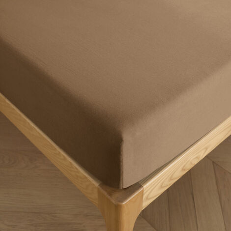 Drap housse 200 x 200 cm bonnet 30 cm "Prémium" pour lit 2 places King Size - Prémium Taupe